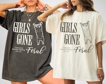 Funny Feral Bride Bachelorette T-Shirt, Retro Raccoon Bride Comfort Colors Tee, Vintage Feral Raccoon Bride Era Shirt, Getting Ready Top