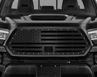 Steel Grille Replacement for Toyota Tacoma 2018-2023 Grill Insert- Straight Flag