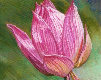 Beautiful Artwork, Lotus Print Wall Décor, Happy Art, Floral Painting, Nature Artwork, Relaxing Print, Calm Painting,  Mother's Day Gifts