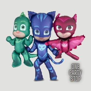 PJ Masks Airwalker Balloon: Cat Boy, Gekko, Owlette Foil Party Decor