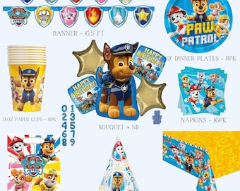 Paw Patrol Birthday Party Decorations: Balloons & Supplies
