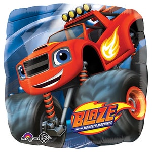 Blaze Balloons - Anagram Licensed | Monster truck Balloon | 34 inch BLAZE SHAPE SUPERSHAPE | Blaze birthday | Blaze party decorations