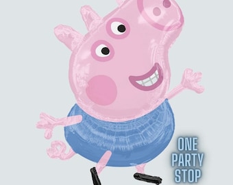 George Pig Foil Balloon: Peppa Pig Birthday Party Decor
