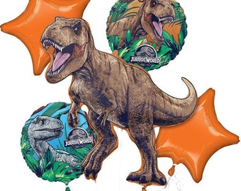 Jurassic World Dinosaur Foil Balloon Bouquet - Licensed Anagram Party Decor