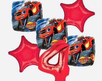 Blaze Monster Truck Balloons: Anagram Licensed Birthday Party Decoration