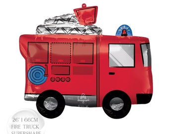 Fire Truck Foil Balloon: Anagram Licensed Party Decor