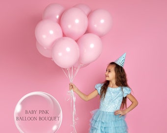 Pastel Pink Balloon Bouquet: Latex Balloons for Party Decor