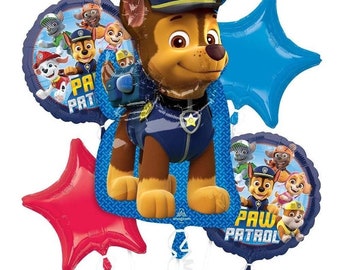 Chase Paw Patrol Balloon Bouquet: Birthday Party Decorations