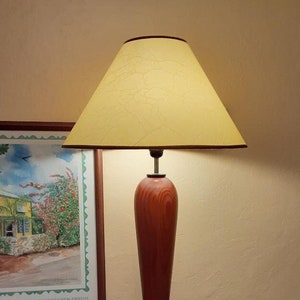 Vintage Wood Table Lamp, Mid Century Wood Table Lamp, Made in Taiwan Wood Table Lamp, Tall wood table lamp