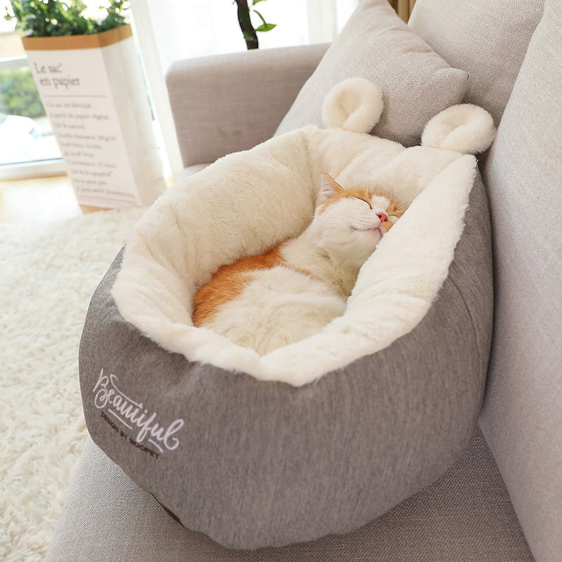 Pet Cat Bed for Warming Soft Sleeping Bag Cushion Puppy Etsy