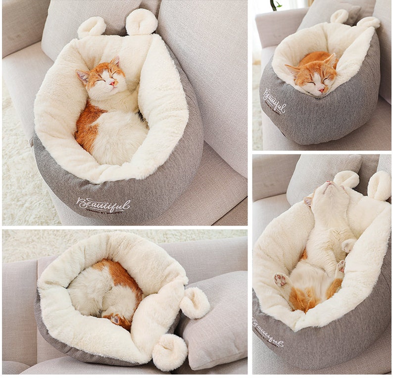 Pet Cat Bed for Warming Soft Sleeping Bag Cushion Puppy Etsy