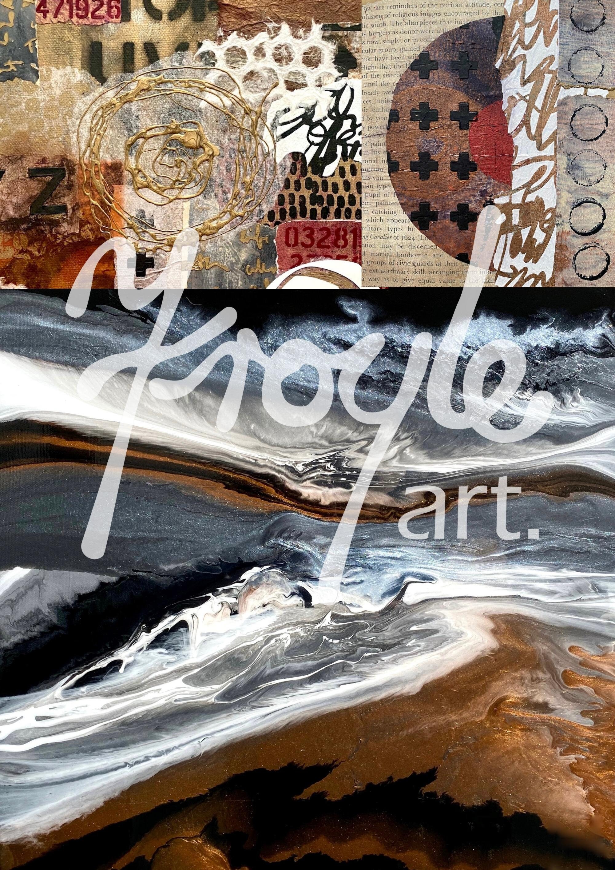 Abstracts in Neutrals Digital Collage Paper Instant Download - Etsy