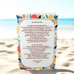 Placa de madera personalizada con flores de colores, cartas grabadas para seres queridos, placas de madera personalizadas, decoraciones personalizadas, pintadas a mano