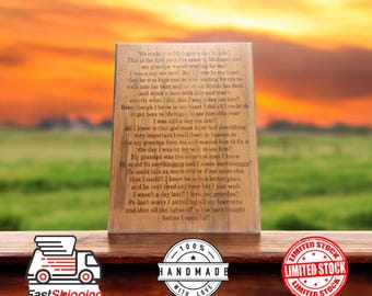 Personalized Dark Oak Poem Plaque – Gift for Wedding, Anniversary, or Memorial – Rustic Engraved Keepsake