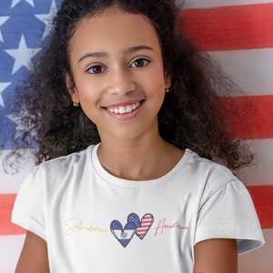Salvadoraans Amerikaans shirt | El Salvador damesoverhemd | Schattig El Salvador-shirt | Salvadoraanse wortels shirt | El Salvador-geschenk | Terug naar school