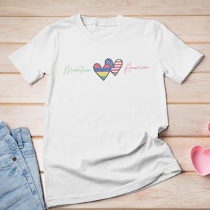 Mauritian American Shirt | Mauritius Women&#39;s Shirt | Cute Mauritius Shirt | Mauritian Roots Shirt | Mauritius Gift | Back to School Shirt