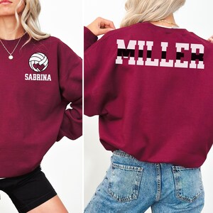 Sudadera personalizada para mamá de voleibol, sudadera personalizada con nombre de voleibol, regalo para mamá de voleibol, sudadera personalizada para mamá de voleibol