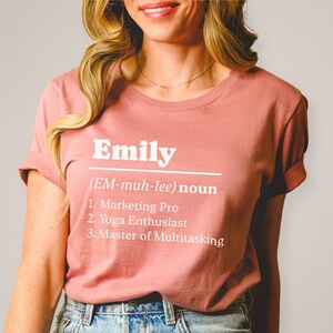 Personalized Name Definition T-Shirt - Gift Ideas for Mom, Dad, Birthday, Christmas, Mother&#39;s Day, Father&#39;s Day | Custom Dictionary Text Tee
