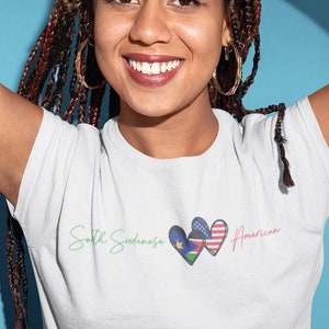South Sudanese American Shirt | South Sudan Women&#39;s Shirt | Cute South Sudan Shirt | South Sudan Roots | South Sudan Gift | Back to School
