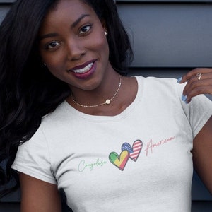 Congolese American Shirt | Republic of the Congo Women&#39;s Shirt | Cute Republic of the Congo Shirt | Congolese Roots Shirt | Back to School