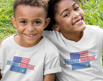 Rwandan American Shirt | Rwanda Shirt | Kids Rwanda American Shirt | Rwandan Roots Shirt | Rwanda Gift | Back to School Shirt