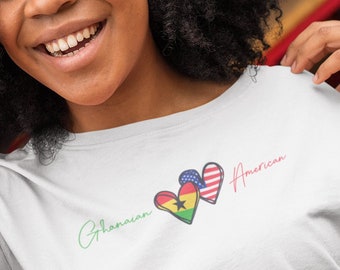 Ghanaian American Shirt | Ghana Women's Shirt | Cute Ghana Shirt | Ghanaian Roots Shirt | Ghana Gift | Back to School Shirt
