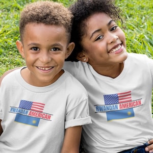 Rwandan American Shirt | Rwanda Shirt | Kids Rwanda American Shirt | Rwandan Roots Shirt | Rwanda Gift | Back to School Shirt