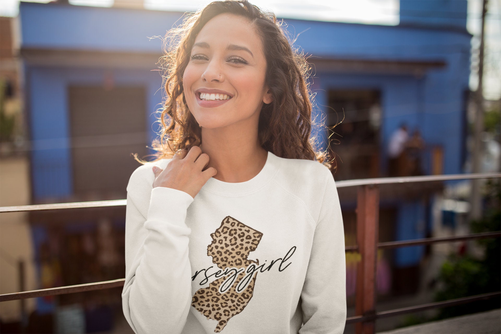 Leopard Jersey Girl Script Sweatshirt, Cheetah Alabama State