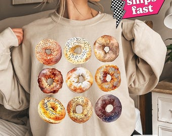 Vintage 1990s Brueggers Bagels Crewneck Sweatshirt / 90s Crewneck