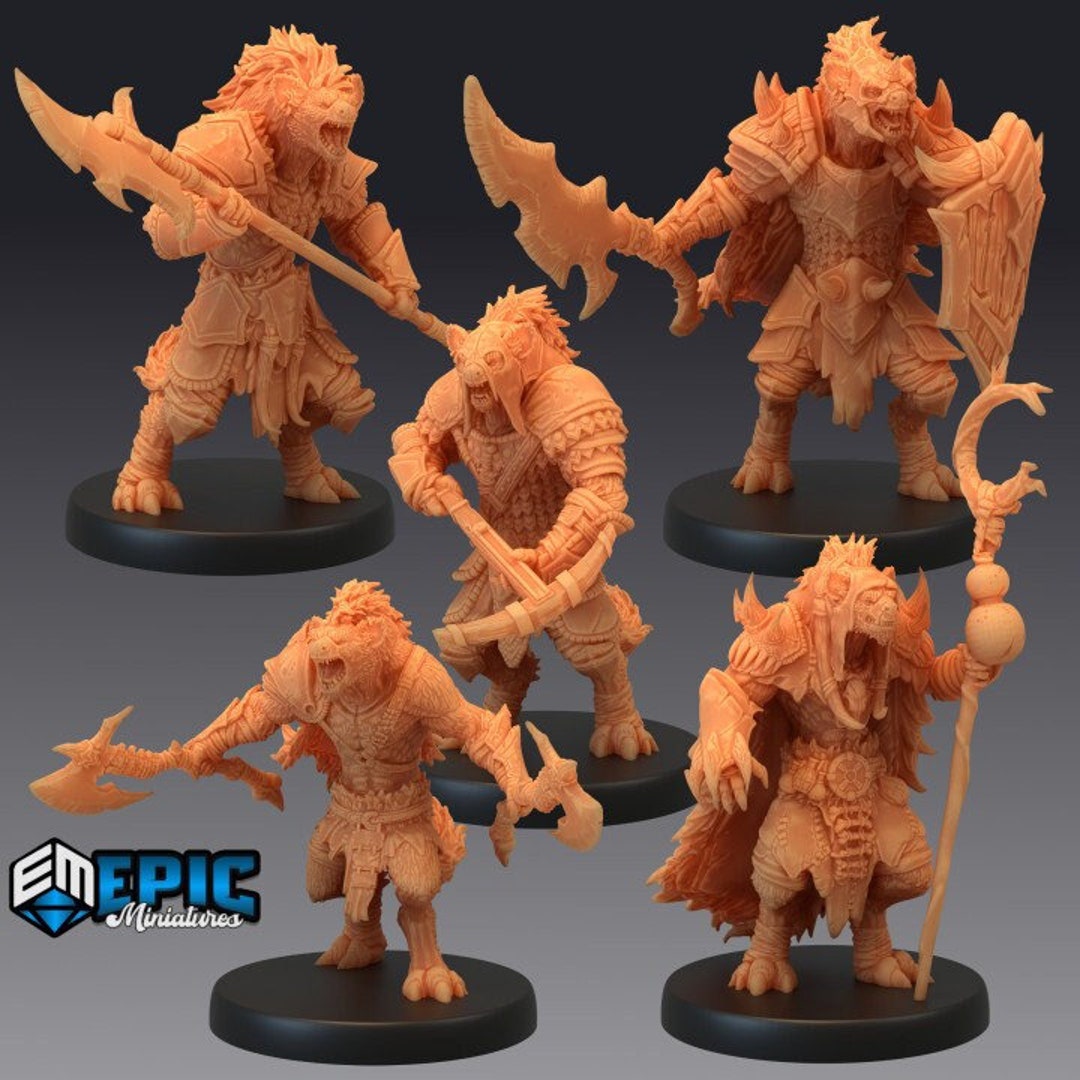 Reaper Miniatures Gnoll Warrior - Dark Heaven Bones Unpainted Miniature For RPGs & Wargaming