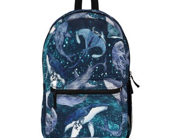 Magical Ocean Backpack - Students, Commuters, Vibrant School Bag, Multiple Compartments,  Padded Straps, Adventure, Ocean Lovers, Diver Gift
