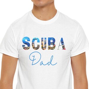 Scuba Dad Tee Shirt: USA Heavy Cotton Diver Gift