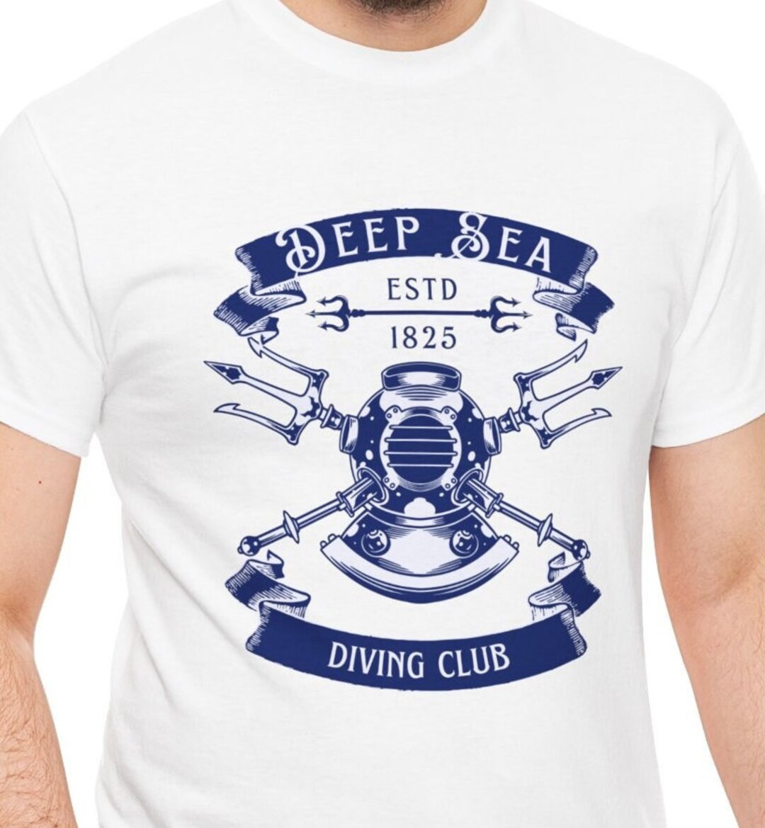 Deep Sea Diving Club T-shirt: Vintage Diver Helmet Graphic Tee - Etsy