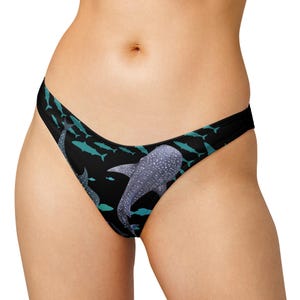 Sea Life V-Cut Bikini Bottoms, Custom Swimwear, Womens Bathing Suit, Swimsuit for divers, Sexy, Stylish, Comfortable low cut, Sea Creatures