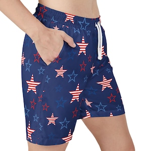 Patriottische zwembroek, Independence Day-strandkleding, Fourth of July herenshort, shorts USA Flag Board, patriottische zomerbadmode