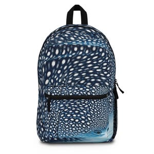 Whale Shark Skin Patterned Backpack - Students, Travel, Gifts - Unique School Bag, Trendy Rucksack, Artsy Everyday Backpack, Stylish Daypack