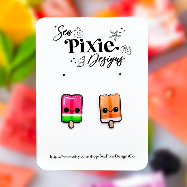 Popsicle Mix match  Shrink Plastic Earrings