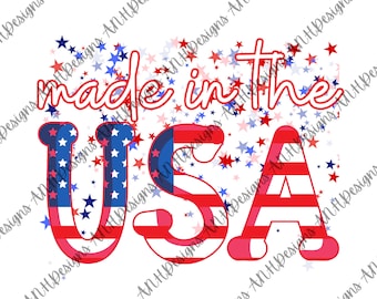 Made in the USA design | Memorial Day | Independence Day | 4th of July sublimation | digital download | png file