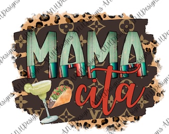 Mamacita design | Cinco de Mayo sublimation | cheetah print design | png file