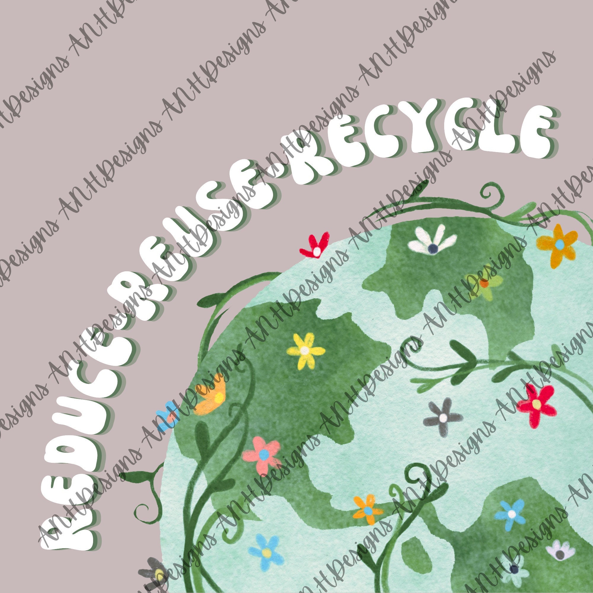 Reduce Reuse Recycle Design | Earth Day Sublimation | Digital Design ...