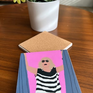 Bridesmaids Movie Ceramic Coaster w/ Cork Back | Custom Made w/ Original Minimalist Artwork