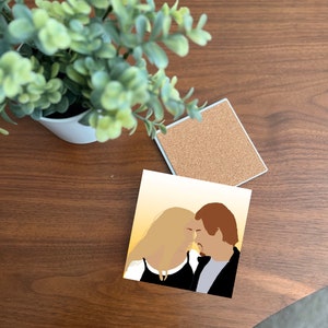 Before Sunrise Movie Coaster w/ matte finish and cork back |  Custom made w/ minimalist artwork