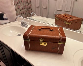 Vintage Samsonite Luggage Set, Marbled Tan 3-piece Travel