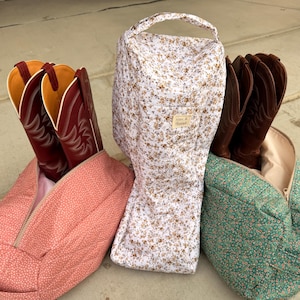 Quilted Western Storage Bag,Boot Bag,boot travel case,Dust bag for boots,Western carrying Bag, graduation gift, bridesmaid gift, bridal gift
