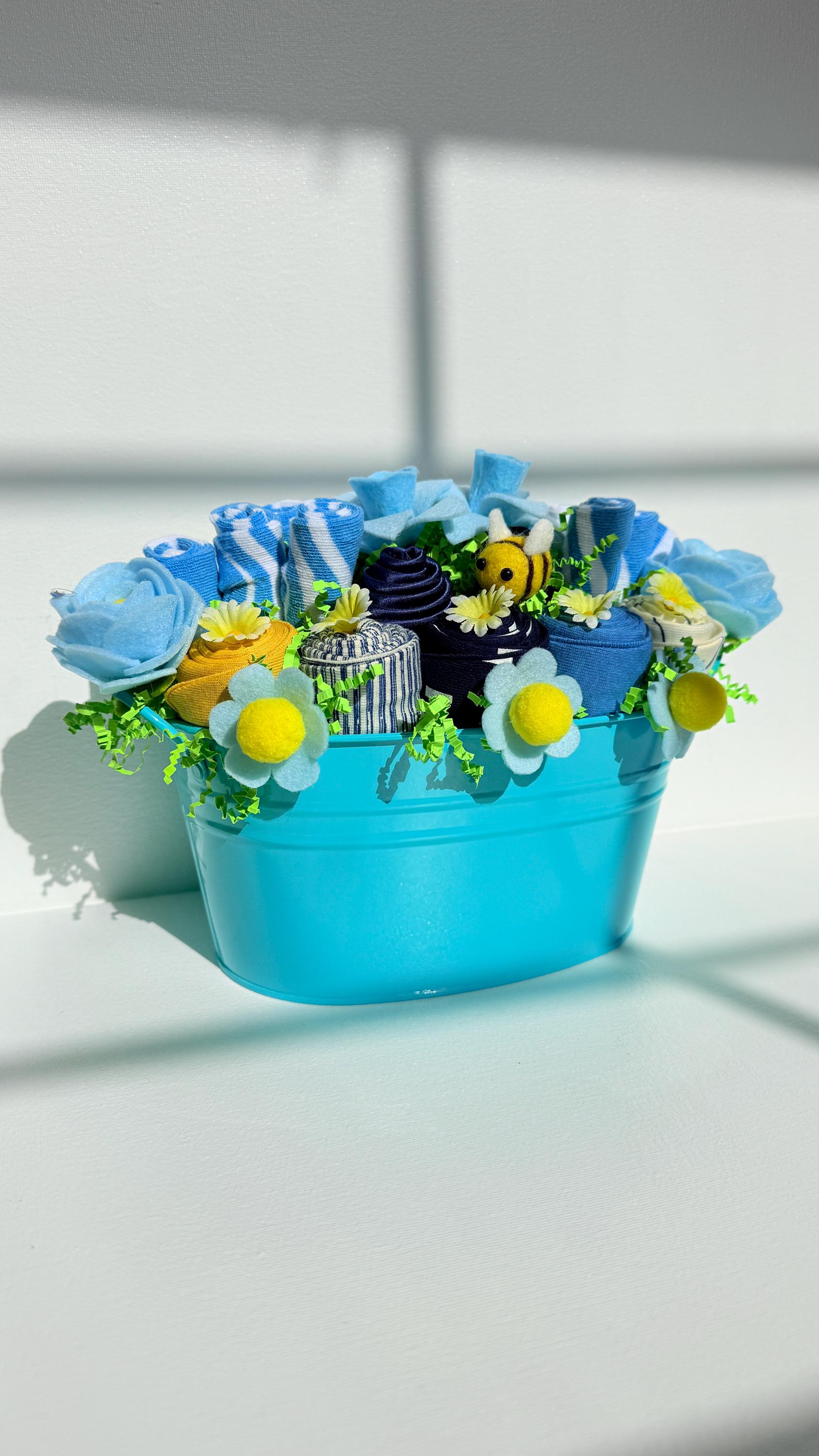 Baby Shower Gift Basket, Baby Clothes Bouquet "Fairy Tale" Collection