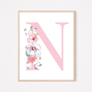 Nursery Decor Art, Nursery Letters Pink, Nursery Prints, Baby Nursery Art, Pink Nursery Art, Pink Letters Wall Art, Wall Art, Babygirl