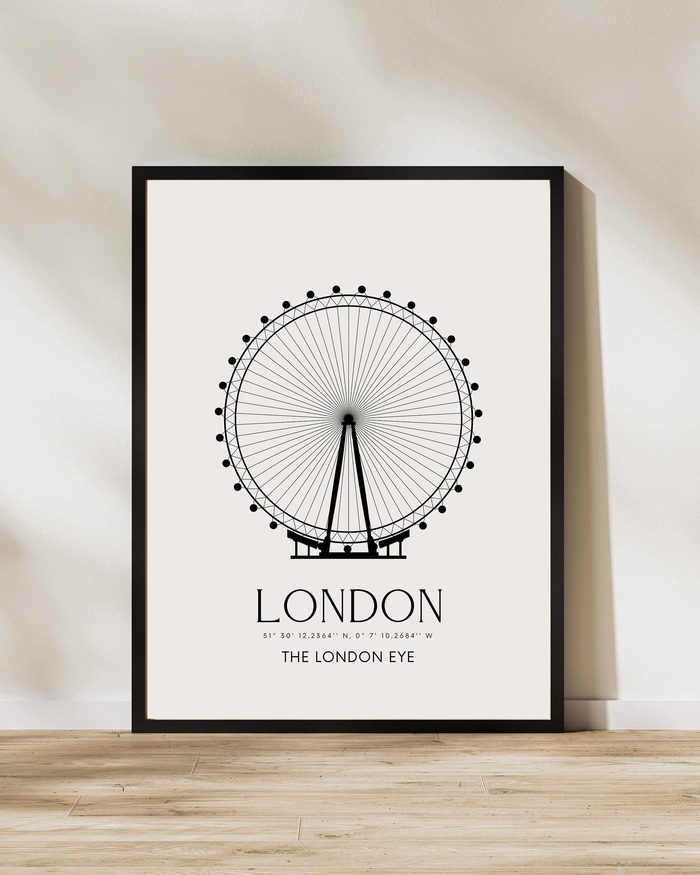 London Eye Digital Art | London, England the Eye Coordinates