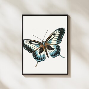 Butterfly Print, Natural Decor, Boho Wall Art, Nursery Decor, Butterfly Printable, Vintage Print, Vintage Butterfly, Butterfly Poster