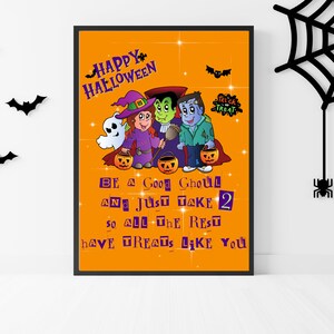 Halloween Trick or Treat Sign| Take Two Halloween Sign | Digital Print, Instant Download | Just Take 2