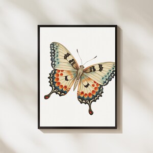 Butterfly Print, Natural Decor, Boho Wall Art, Nursery Decor, Butterfly Printable, Vintage Print, Vintage Butterfly, Butterfly Poster